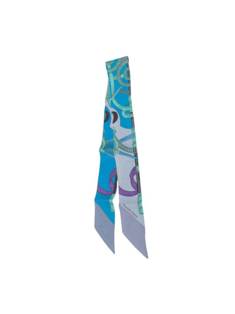 Hermes Twilly Eperon D'or Apron Scarf Multicolor Silk